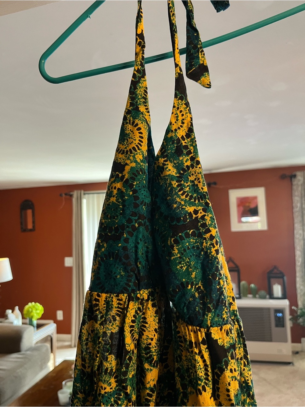 Great summer Old Navy Green and Yellow Maxi Dress